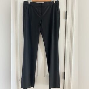 Theory black wool boot cut straight leg trousers size 12